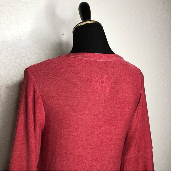 Chaser red ruffle sleeve knit top size 14 - Picture 8 of 13